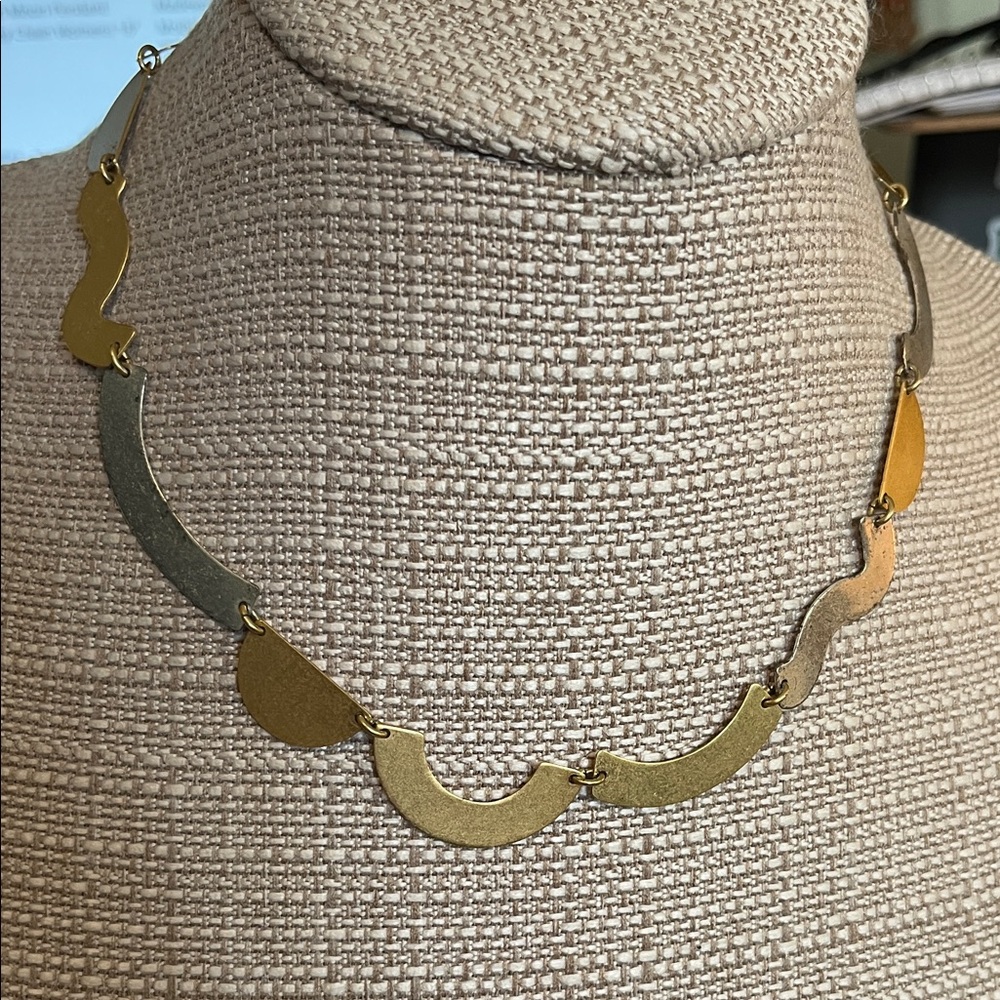 Madewell Gold and Silver Wave Necklace